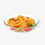 تابه گرد شیشه‌ای 3.4 لیتر