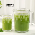 ست پارچ و لیوان شیشه ای شیاردار (چاپدار) - تصویر 4