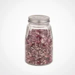 ظرف شیشه ای درب استیل سایز 2