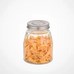 ظرف شیشه ای درب استیل سایز 3