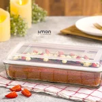 ظرف شیشه ای مستطیل 1.4 لیتر