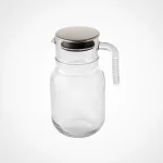 پارچ شیشه ای شیاردار 1.5 لیتر درب استیل - تصویر 2
