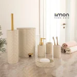 ست سرویس بهداشتی لیمون (طرح گل و جور)